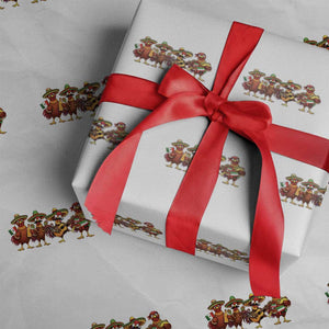 Funny Cinco De Mayo Chicken Squad Wrapping Paper Roll Mexican Party Celebration Gift TS12 White Print Your Wear