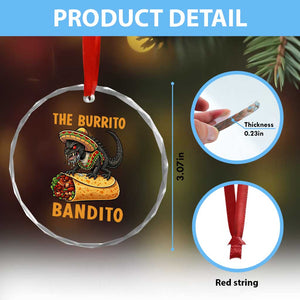 Funny Cinco De Mayo Chupacabra Crystal Glass Ornament The Burrito Bandito TS12 Print Your Wear