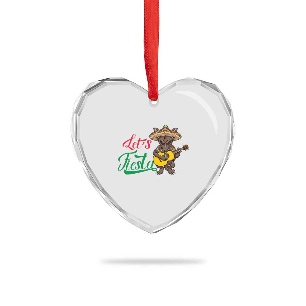 Funny Cinco De Mayo Chupacabra Heart Crystal Glass Ornament Lets Fiesta TS12 Print Your Wear