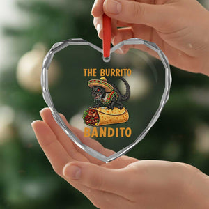 Funny Cinco De Mayo Chupacabra Heart Crystal Glass Ornament The Burrito Bandito TS12 Print Your Wear