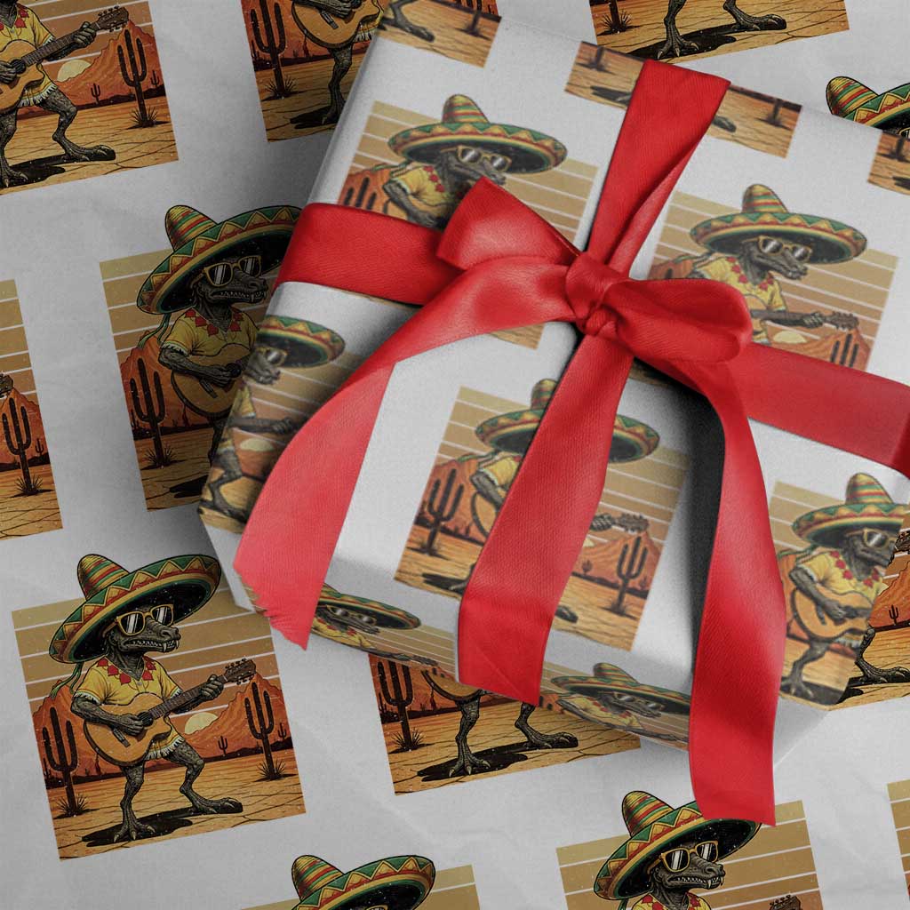 Funny Cinco De Mayo Chupacabra Wrapping Paper Roll Guitar Fiesta Gift TS12 White Print Your Wear
