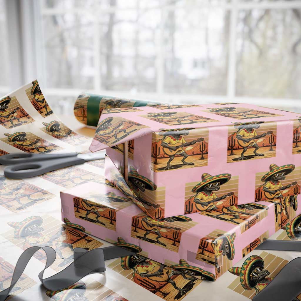 Funny Cinco De Mayo Chupacabra Wrapping Paper Roll Guitar Fiesta Gift TS12 Light Pink Print Your Wear
