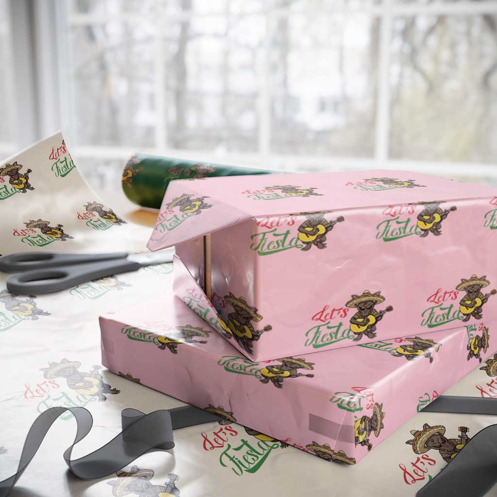 Funny Cinco De Mayo Chupacabra Wrapping Paper Roll Lets Fiesta TS12 Light Pink Print Your Wear