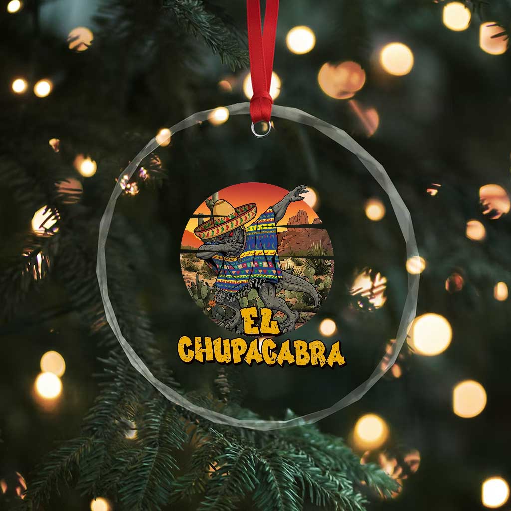 Funny Cinco De Mayo Cryptid Lover Gift Crystal Glass Ornament El Squatcho Dabbing TS12 Print Your Wear