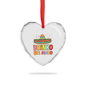 Funny Cinco De Mayo Day Drinking Fiesta Party Heart Crystal Glass Ornament Drinko De Mayo TS12 Print Your Wear