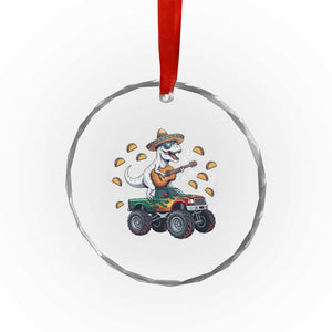 Funny Cinco De Mayo Dinosaur Monster Truck Crystal Glass Ornament Taco Lover Gift TS12 Print Your Wear