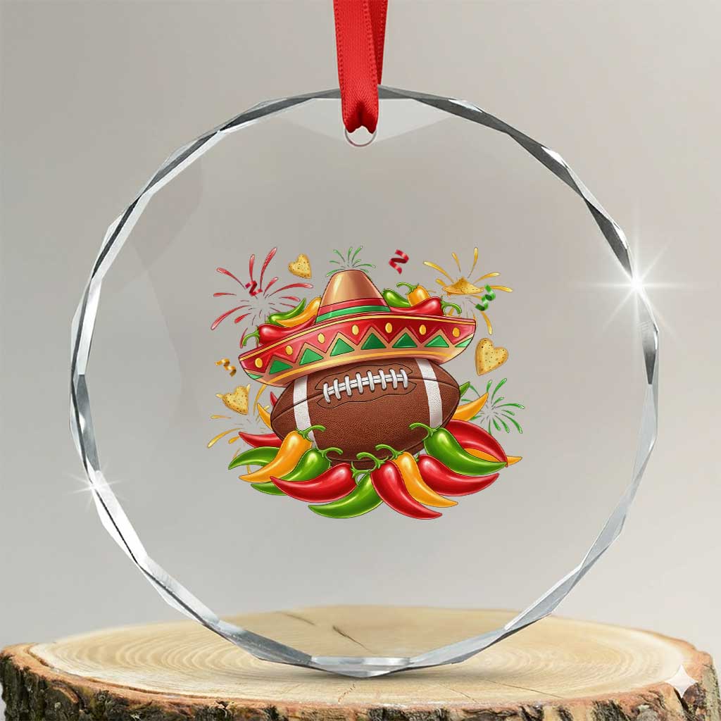 Funny Cinco De Mayo Football Crystal Glass Ornament Mexican Fiesta Party TS12 Transparent Glass 3'' Circle Print Your Wear