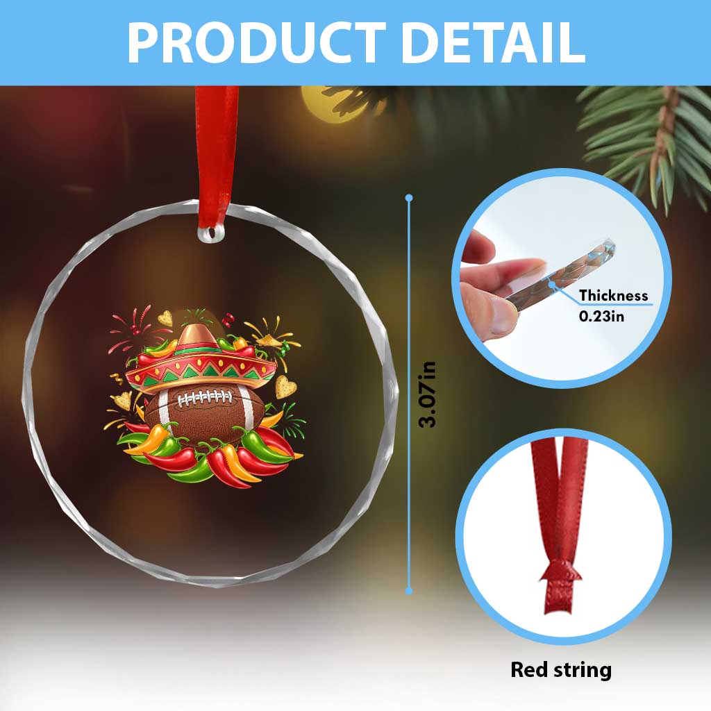 Funny Cinco De Mayo Football Crystal Glass Ornament Mexican Fiesta Party TS12 Print Your Wear