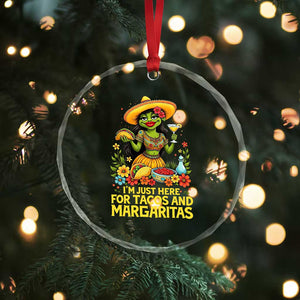Funny Cinco De Mayo Frog Crystal Glass Ornament Just Here For Tacos And Margaritas TS12 Print Your Wear