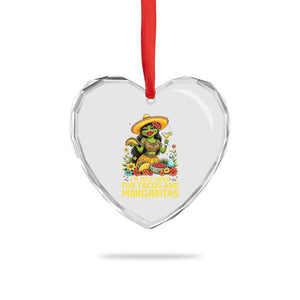 Funny Cinco De Mayo Frog Heart Crystal Glass Ornament Just Here For Tacos And Margaritas TS12 Print Your Wear