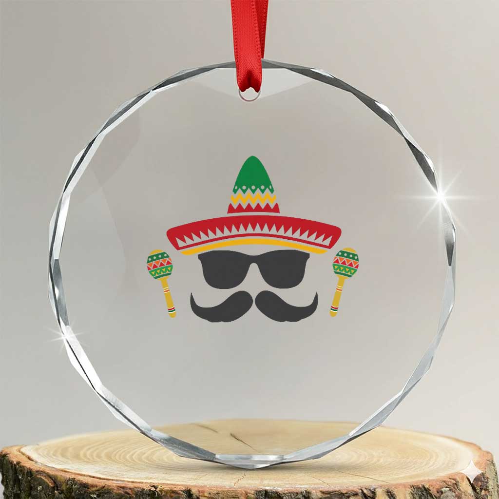 Funny Cinco De Mayo Maracas Characte Crystal Glass Ornament Fiesta Party Gift TS12 Transparent Glass 3'' Circle Print Your Wear
