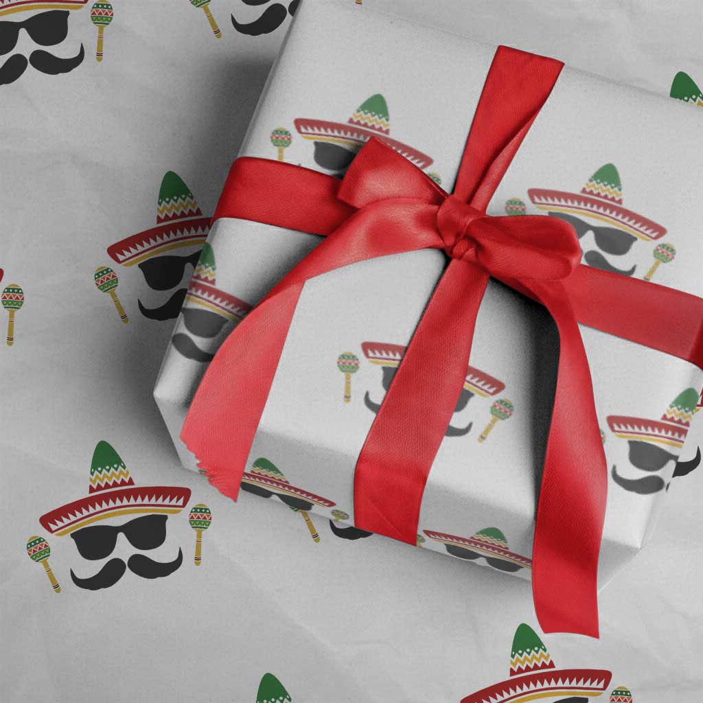 Funny Cinco De Mayo Maracas Characte Wrapping Paper Roll Fiesta Party Gift TS12 White Print Your Wear