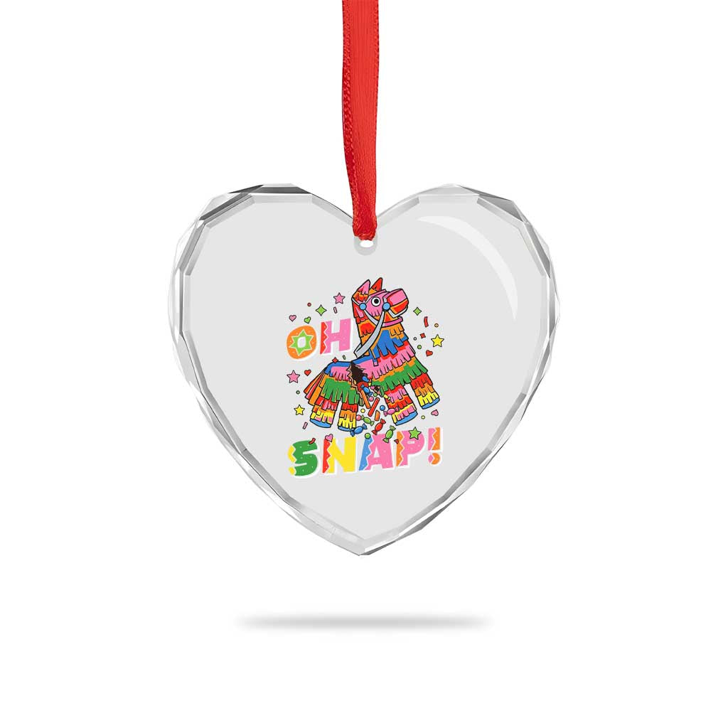 Funny Cinco De Mayo Pinata Candy Party Heart Crystal Glass Ornament Oh Snap TS12 Print Your Wear
