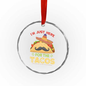 Funny Cinco De Mayo Taco Crystal Glass Ornament Just Here For The Tacos TS12 Print Your Wear