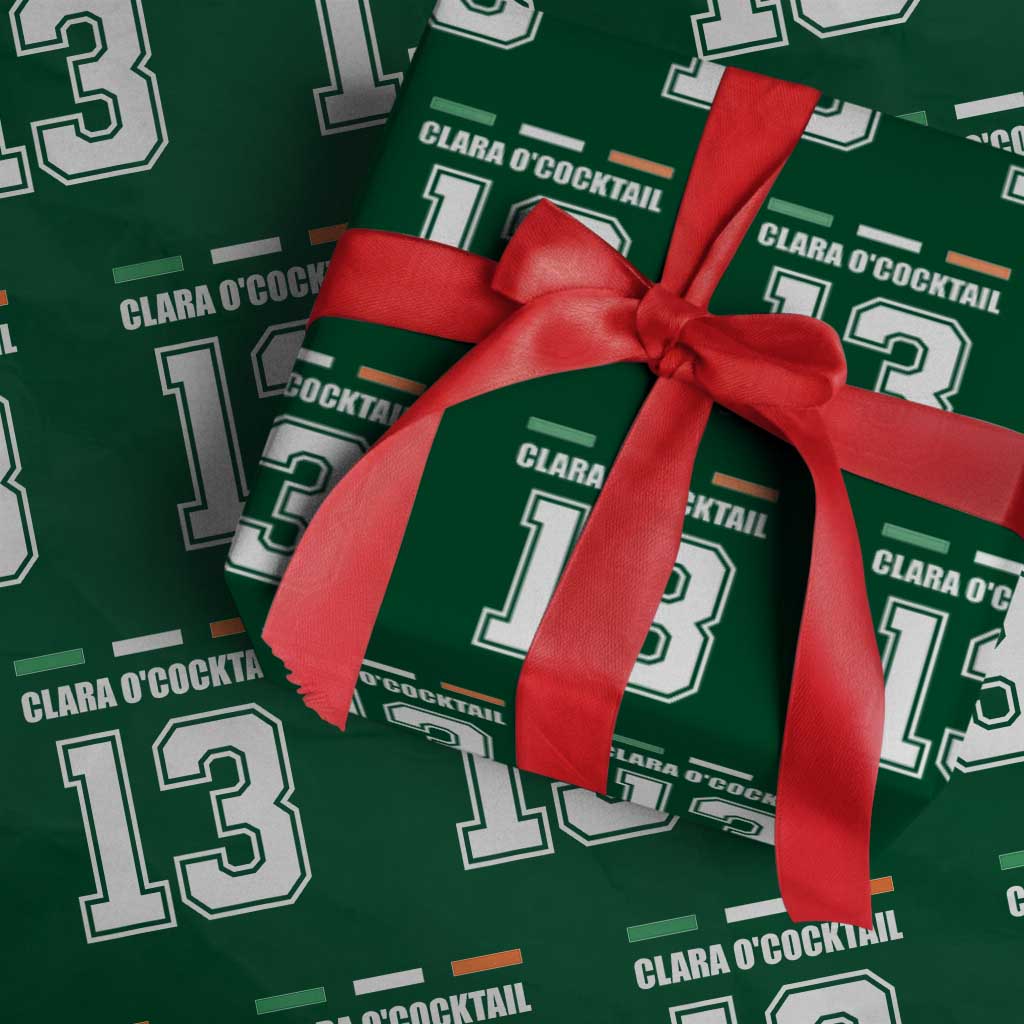 Funny Clara O'cocktail 13 Wrapping Paper Roll Irish Name Ireland Party St. Patricks Day Drinking Pub TS02 Green Print Your Wear