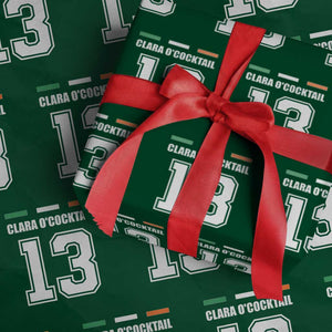Funny Clara O'cocktail 13 Wrapping Paper Roll Irish Name Ireland Party St. Patricks Day Drinking Pub TS02 Green Print Your Wear