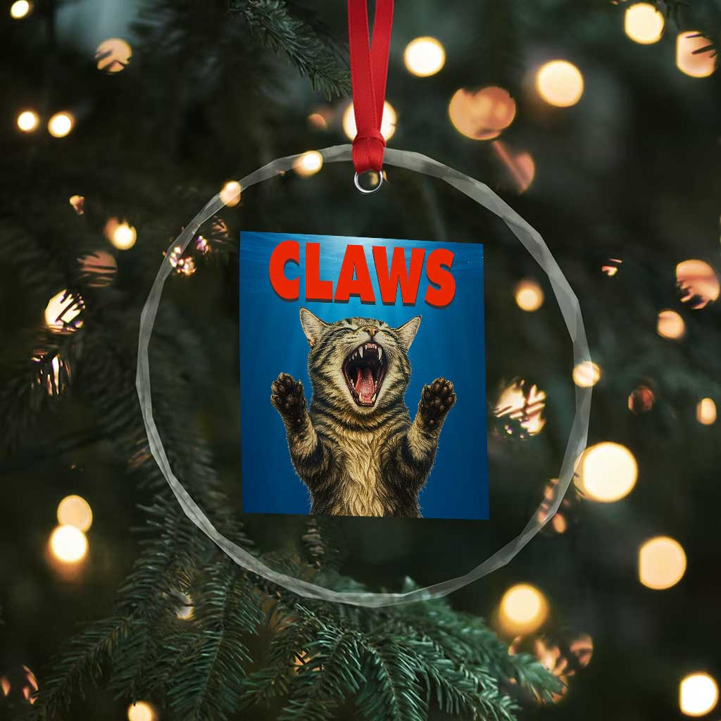 Funny Claws Cat Crystal Glass Ornament Horror Movie Parody TS12 Print Your Wear