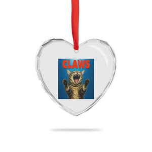 Funny Claws Cat Heart Crystal Glass Ornament Horror Movie Parody TS12 Print Your Wear