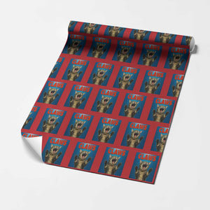 Funny Claws Cat Wrapping Paper Roll Horror Movie Parody TS12 Red Print Your Wear