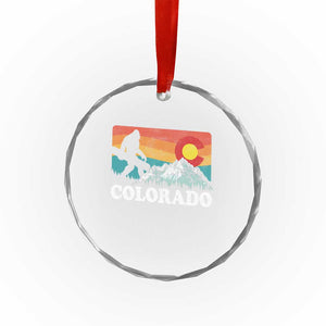 Funny Colorado Snowboarding Bigfoot Mountain Winter Sport Crystal Glass Ornament TS11 Print Your Wear