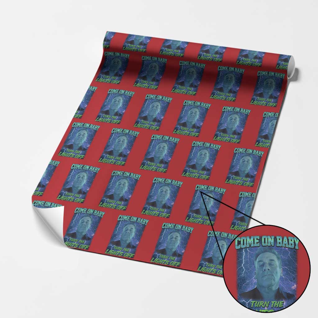 Funny Come On Baby Turn The Lights Off Wrapping Paper Roll Dance Club Meme TS11 Red Print Your Wear