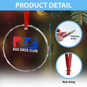 Funny Cornhole Bag Dads Club Crystal Glass Ornament TS10 Print Your Wear