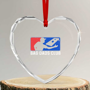 Funny Cornhole Bag Dads Club Heart Crystal Glass Ornament TS10 Transparent Glass 3'' Heart Print Your Wear