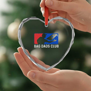 Funny Cornhole Bag Dads Club Heart Crystal Glass Ornament TS10 Print Your Wear