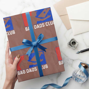 Funny Cornhole Bag Dads Club Wrapping Paper Roll TS10 Mocha Print Your Wear