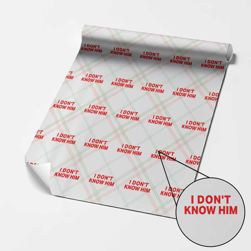Funny Couple Matching Wrapping Paper Roll I Don't Know Him Couples She's My Soulmate TS10 Christmas Plaid Print Your Wear
