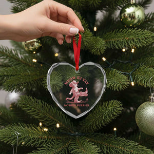 Funny Cowboy Cat Heart Crystal Glass Ornament Western Rodeo Meow Ki Yay Mother Purrer TS14 Print Your Wear