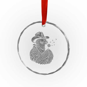 Funny Cowboy Hoatzin Crystal Glass Ornament Blowing Dandelion Western Bird Gift