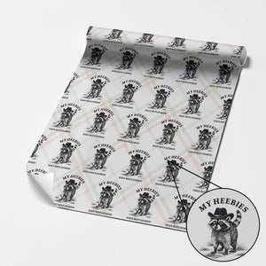 Funny Cowboy Raccoon Meme Wrapping Paper Roll My Heebies Have Been Jeebied TS14 Christmas Plaid Print Your Wear