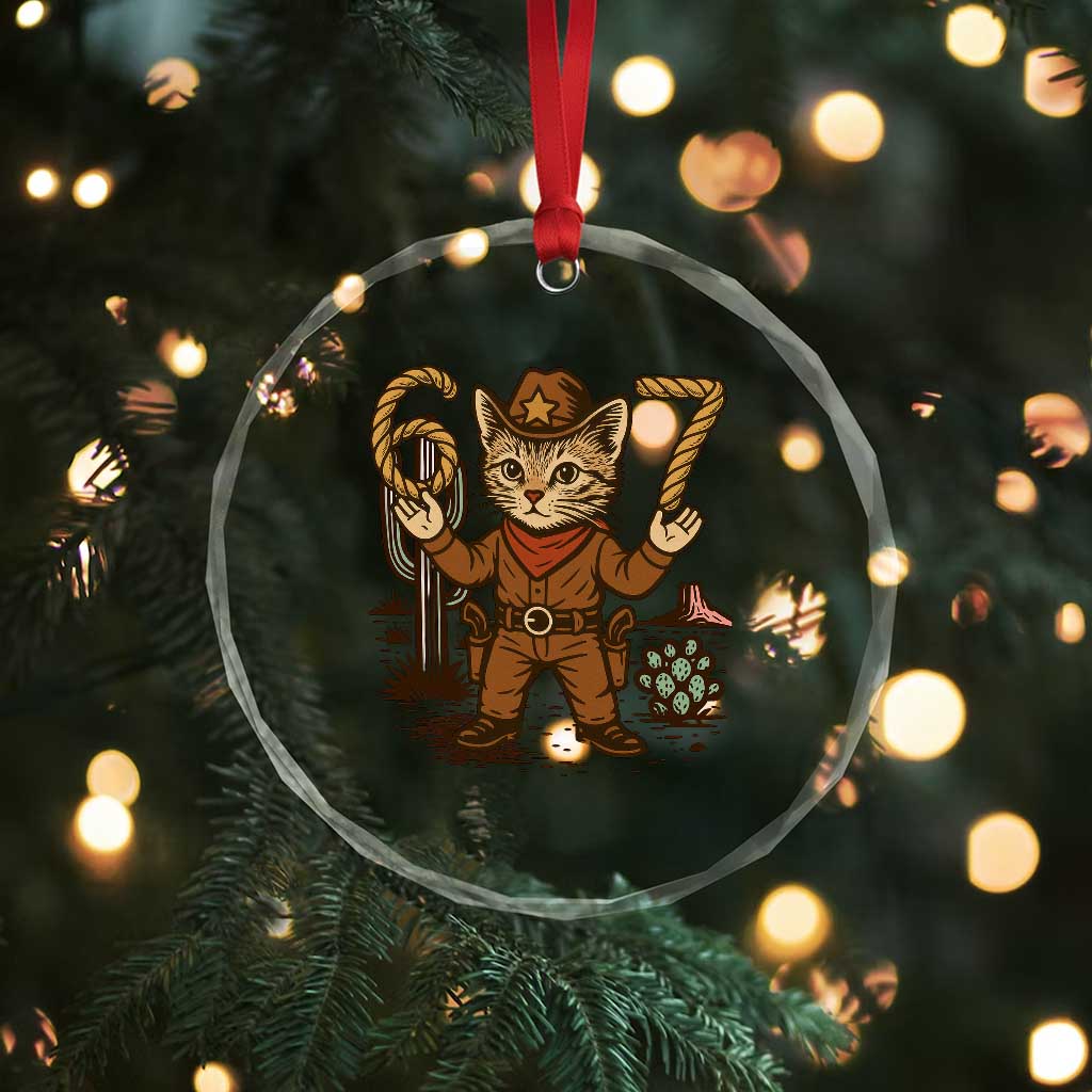 Funny Cowcat Six Seven Meme Crystal Glass Ornament Gen Alpha 67 Trend Gift TS12 Print Your Wear