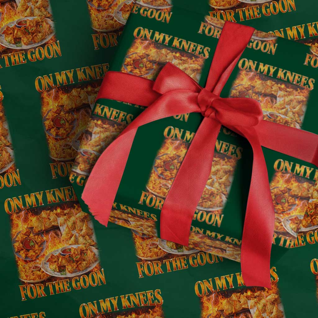 Funny Crab Rangoon Meme Wrapping Paper Roll Vintage 90s Style On My Knees Bootleg Graphic TS10 Green Print Your Wear