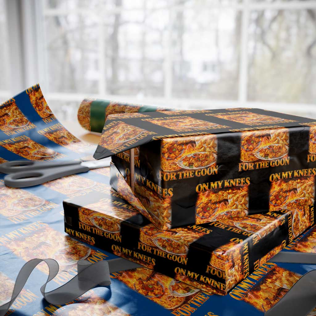 Funny Crab Rangoon Meme Wrapping Paper Roll Vintage 90s Style On My Knees Bootleg Graphic TS10 Black Print Your Wear