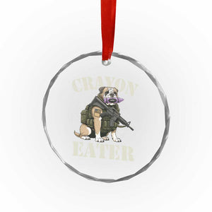 Funny Crayon Eater Crystal Glass Ornament Military Corps Proud Marine Soldier TS11 Print Your Wear