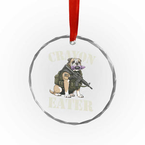 Funny Crayon Eater Crystal Glass Ornament Military Corps Proud Marine Soldier TS11 Print Your Wear