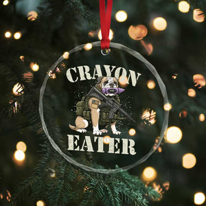 Funny Crayon Eater Crystal Glass Ornament Military Corps Proud Marine Soldier TS11 Print Your Wear