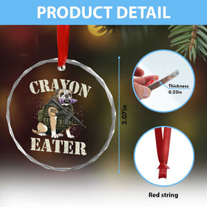 Funny Crayon Eater Crystal Glass Ornament Military Corps Proud Marine Soldier TS11 Print Your Wear