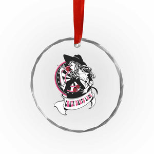 Funny Crazy Darts Lady Crystal Glass Ornament Coolest Girls Play Darts TS12 Print Your Wear