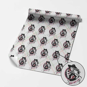 Funny Crazy Darts Lady Wrapping Paper Roll Coolest Girls Play Darts TS12 Christmas Plaid Print Your Wear