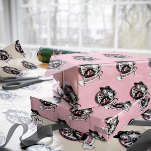 Funny Crazy Darts Lady Wrapping Paper Roll Coolest Girls Play Darts TS12 Light Pink Print Your Wear