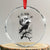 Funny Crow F Caw F Crystal Glass Ornament Gothic Raven and Moon TS02 Transparent Glass 3'' Circle Print Your Wear