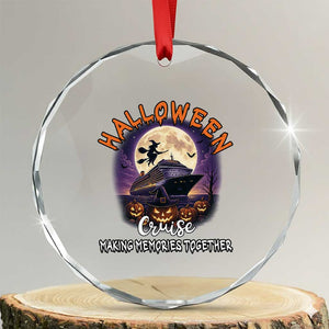 Funny Cruise Halloween Crystal Glass Ornament Making Memories Together TS14 Transparent Glass 3'' Circle Print Your Wear