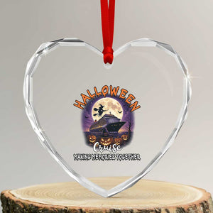 Funny Cruise Halloween Heart Crystal Glass Ornament Making Memories Together TS14 Transparent Glass 3'' Heart Print Your Wear