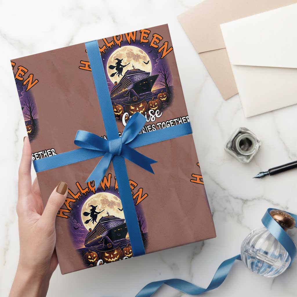 Funny Cruise Halloween Wrapping Paper Roll Making Memories Together TS14 Mocha Print Your Wear