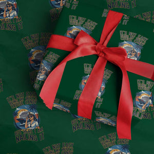 Funny Cruise Wrapping Paper Roll It Is Not Easy Being My Wife's Cruise Candy TS14 Green Print Your Wear