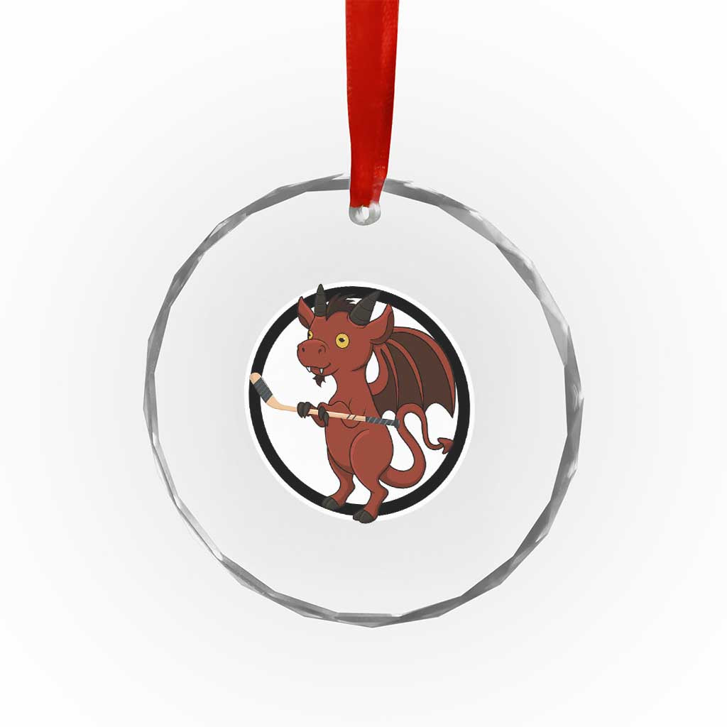 Funny Cryptid Sports Gift Crystal Glass Ornament Jersey Devil Playing Ice Hockey TS12 Print Your Wear
