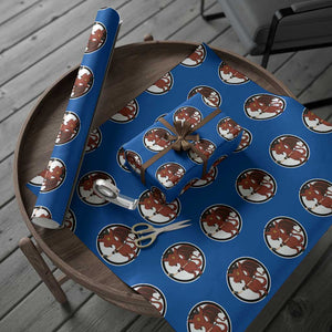Funny Cryptid Sports Gift Wrapping Paper Roll Jersey Devil Playing Ice Hockey TS12 Blue Print Your Wear